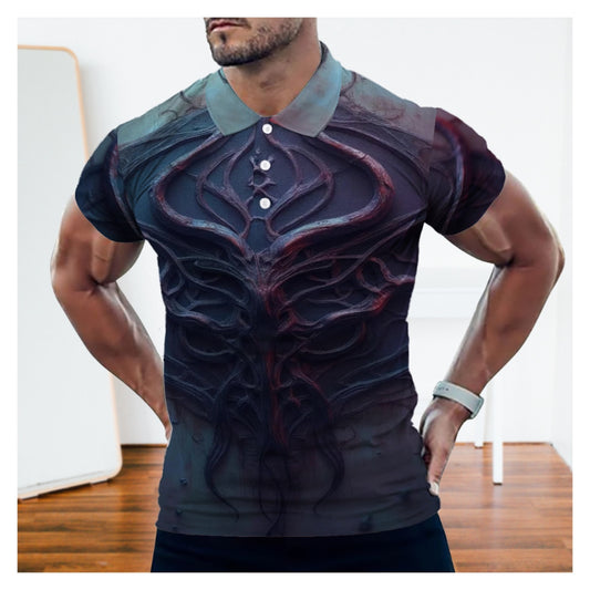 Polos à boutons pour hommes Slim Fit